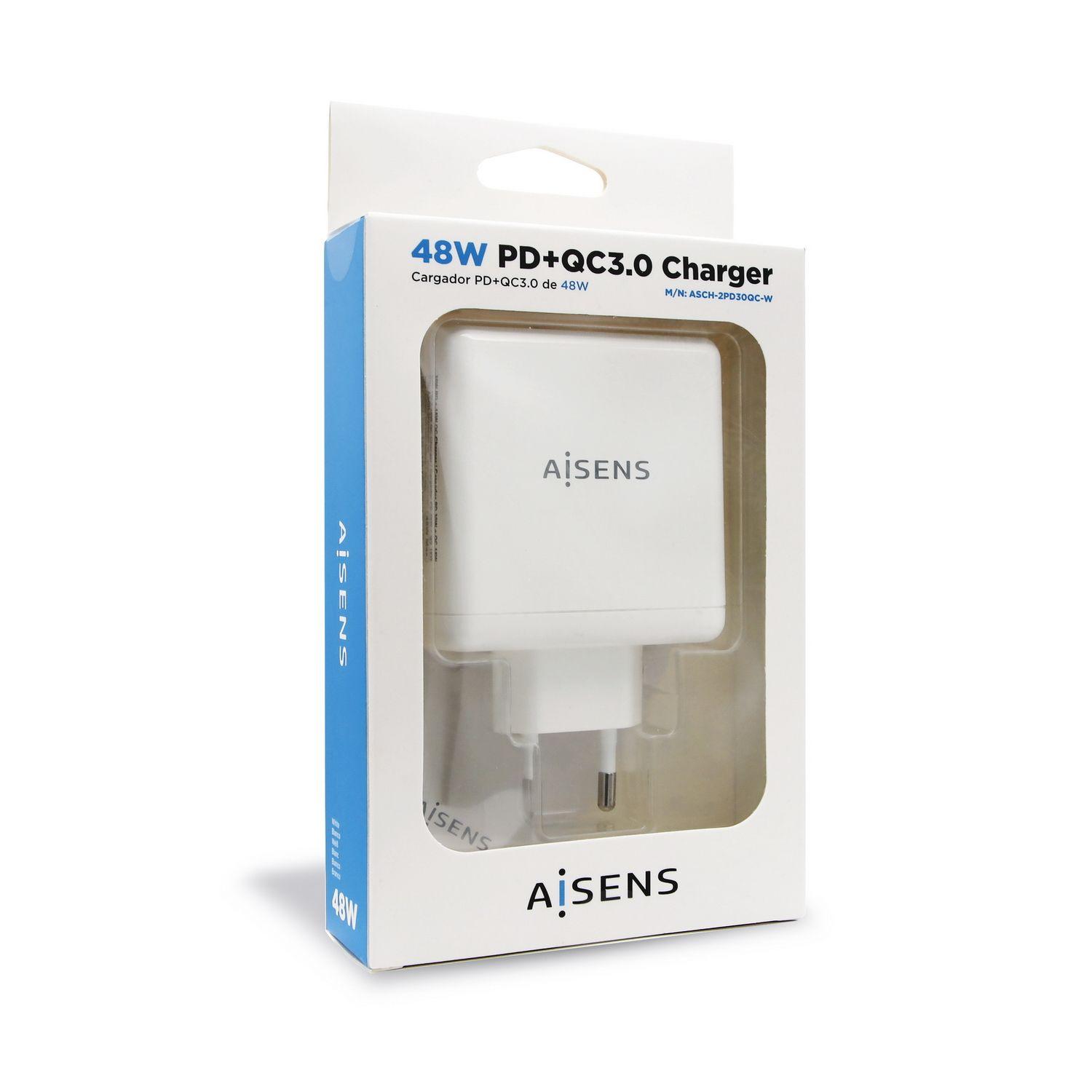 Carregador USB AISENS ASCH-2PD30QC-W (48 W - Até 30 W - Branco), miniatura 3