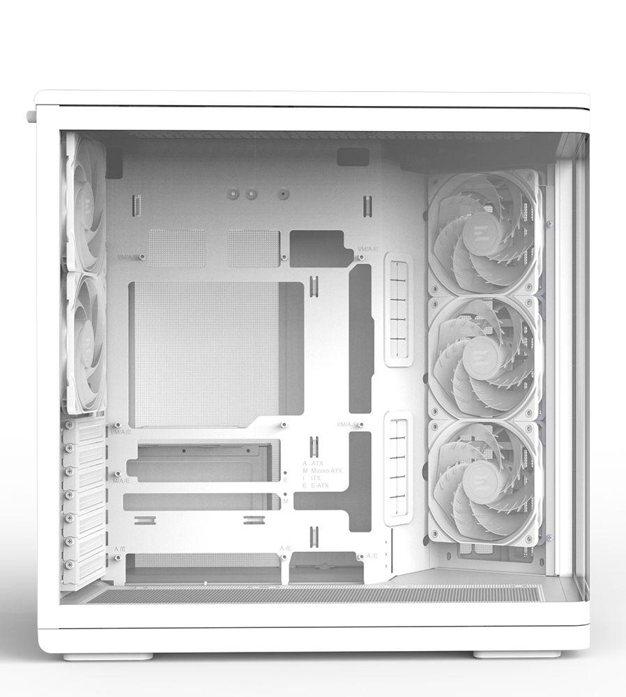 Caixa PC ZALMAN P60 White (ATX, Mini-ITX - Midi Tower - Plástico, aço, vidro temperado - Branco) — miniatura 9