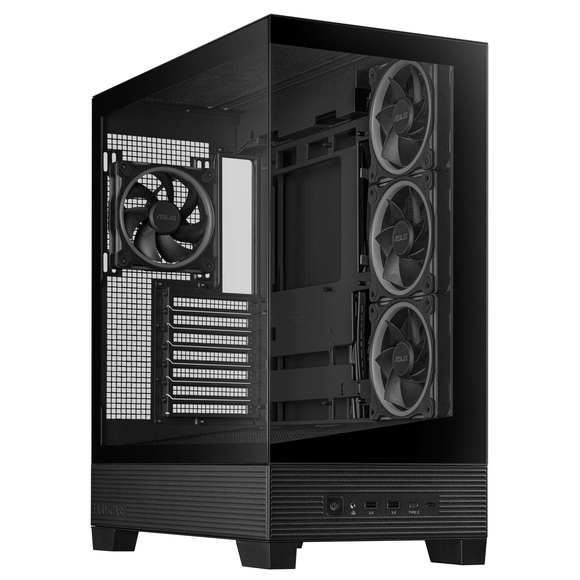Caixa PC ASUS A31 Plus TG ARGB (ATX, micro ATX, Mini-ITX - Midi Tower - Metal - Preto)