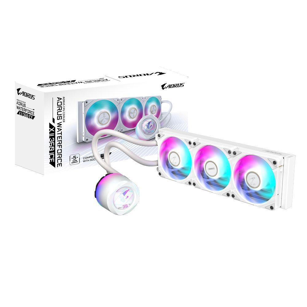 Refrigeração Líquida AIO GIGABYTE AORUS WATERFORCE X II 360 ICE (12 cm - 2400 RPM - Multi - Branco)
