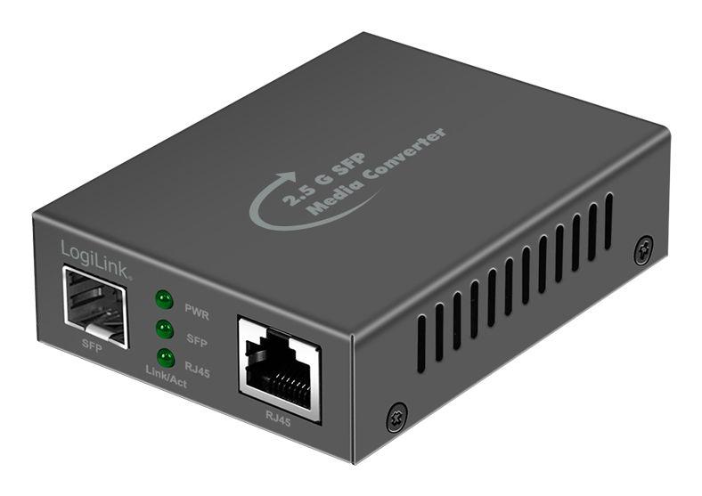 Conversor de Média LOGILINK NMC002 (2500 Mbit/s - Preto)