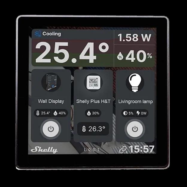 Painel de Controlo Smart Home SHELLY Wall Display X2 (Branco)