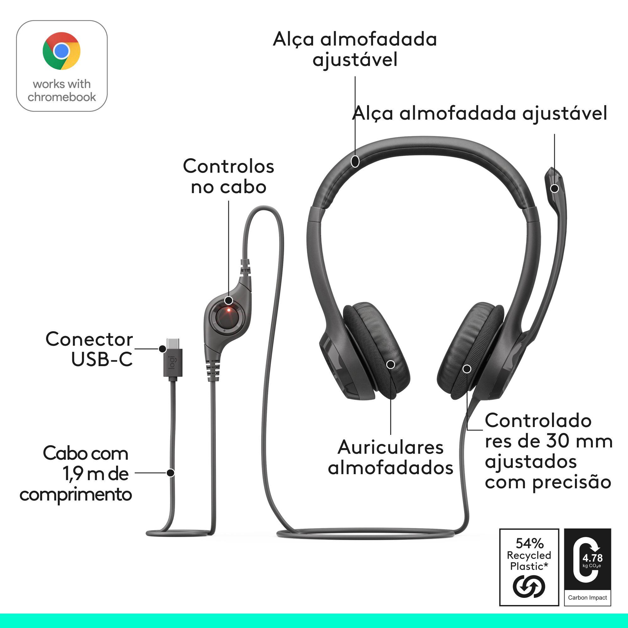 Headset LOGITECH H390 (Binaural - Com fios - Supra-aural - Preto), miniatura 9