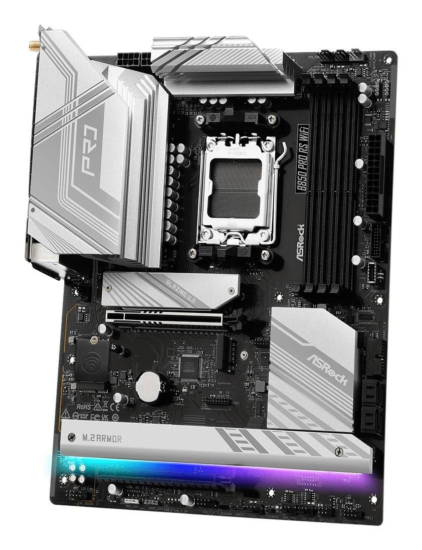 Motherboard ASROCK B850 Pro RS WiFi (AM5 - ATX - Duplo canal - Prateado), miniatura 4