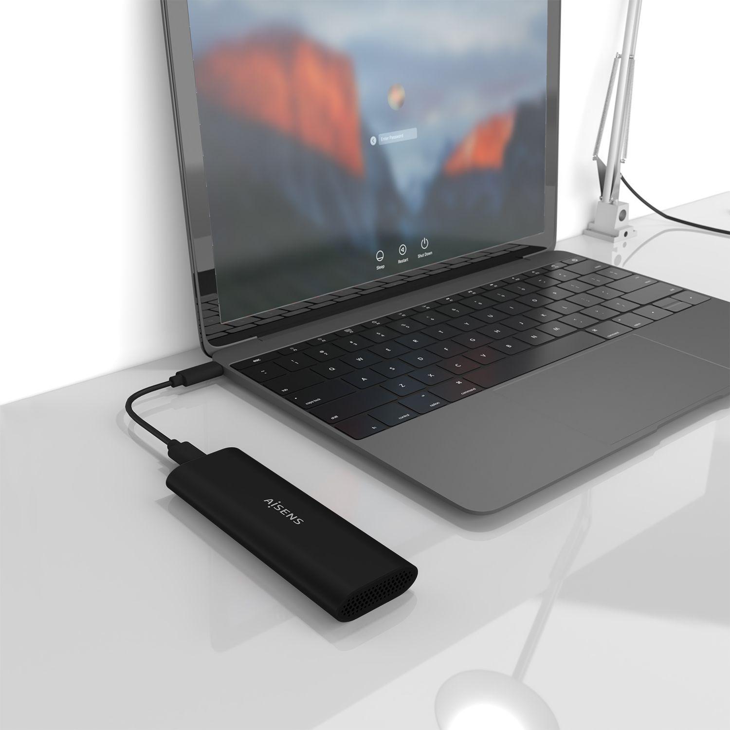Caixa Externa AISENS ASM2-014B (2 TB - USB-C para USB-C - SATA e NVMe - Preto) — miniatura 8