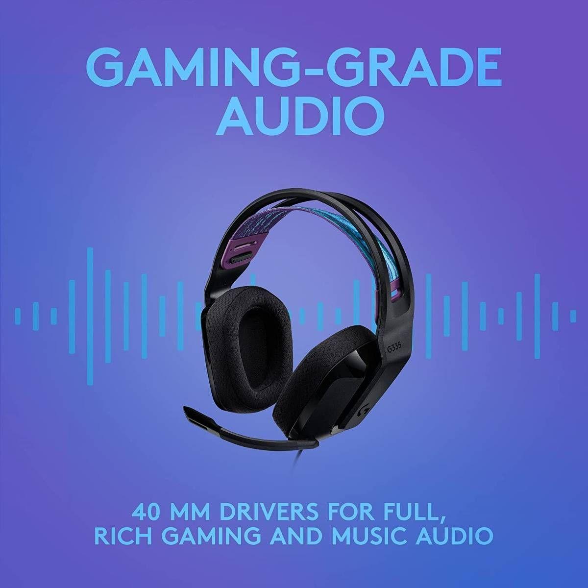 Auscultadores LOGITECH G335 (Binaural - Com fios - Circum-aural - Preto), miniatura 2