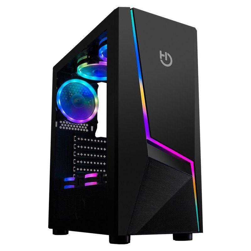 Caixa PC HIDITEC V20 PRO ARGB (ATX, Micro-ATX - PC - ATX, micro ATX - Preto)