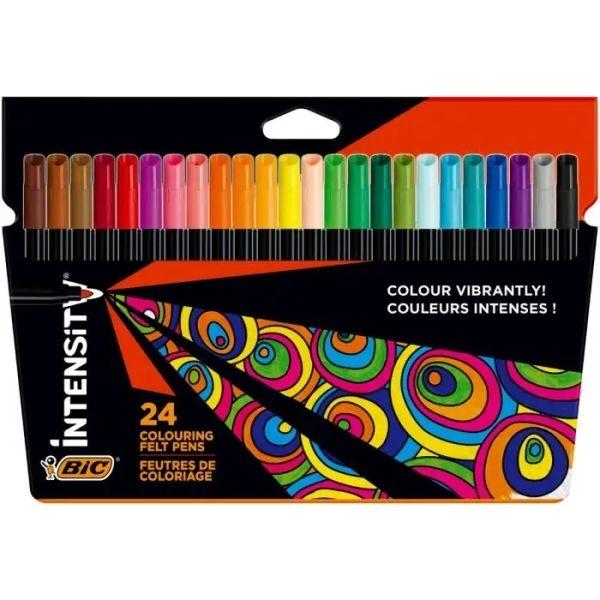 Marcadores de Feltro BIC Intensity Pack de 24 (Cores Sortidas)