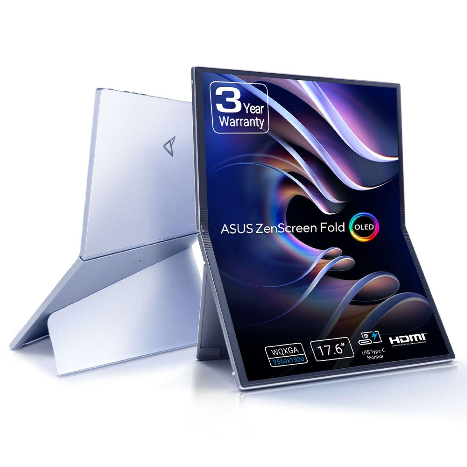 Monitor ASUS ZenScreen Fold OLED MQ17QH (17,3" - OLED - 60 Hz - Prateado)