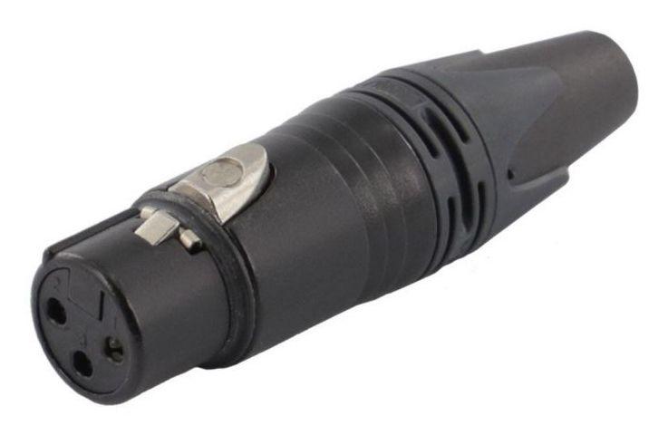 Conetor XLR EQUIP 147931 (XLR de 3 pinos - Preto)