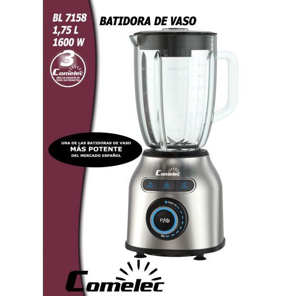Liquidificadora COMELEC BL7158 (Batidora de vaso - 1600 W - 1,75 l - Preto e Prateado), miniatura 2