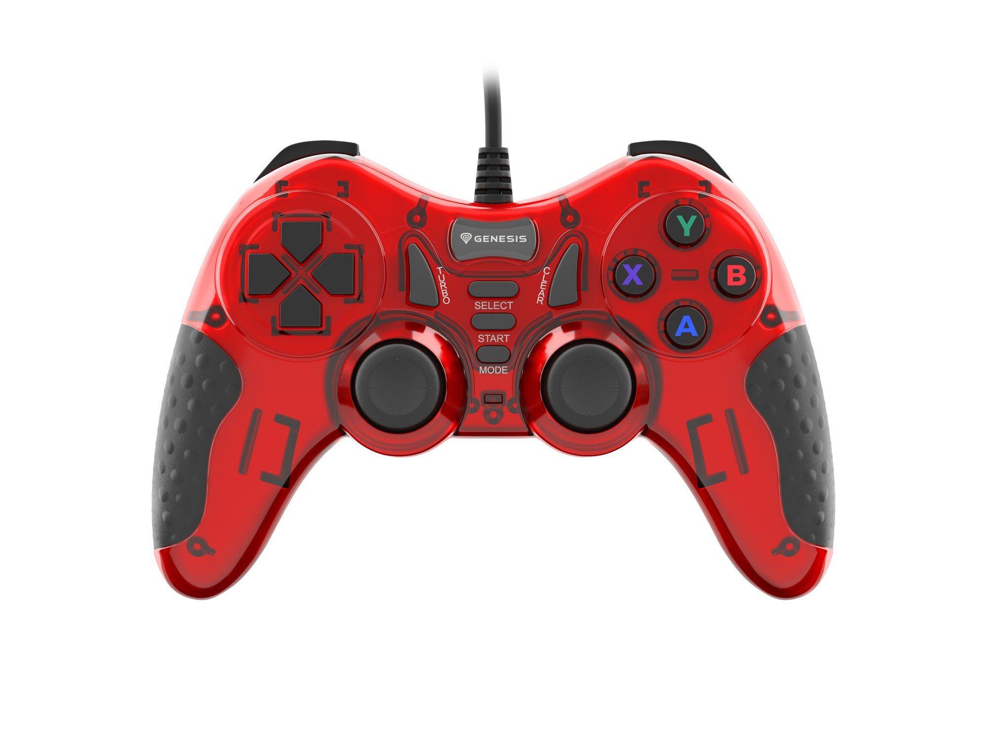 Comando GENESIS Mangan 200 (PC - Com fios - Com fio - Preto/Vermelho)