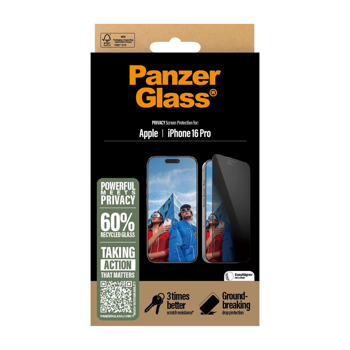 Película de Proteção de Ecrã PANZERGLASS iPhone 16 Pro (Apple iPhone 16 Pro - Apple - Transparente), miniatura 3