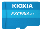 Cartão de Memória KIOXIA EXCERIA G2 128GB (128GB - Classe 10 - 100 MB/s - Azul)