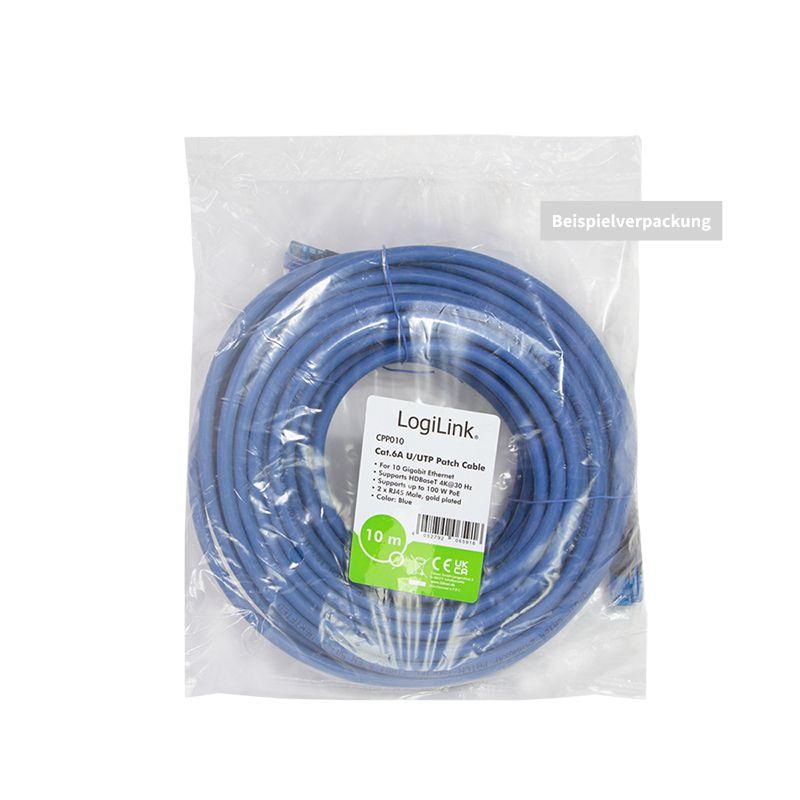 Cabo de Rede RJ45 LOGILINK CPP003 (3 m - Cat6A - RJ-45 - Azul), miniatura 2