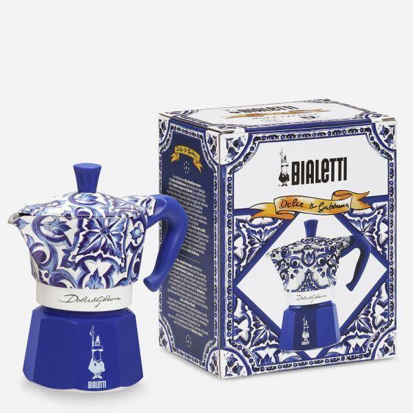 Cafeteira Italiana BIALETTI Moka Express D&G Blu Mediterraneo (Azul e Branco), miniatura 2