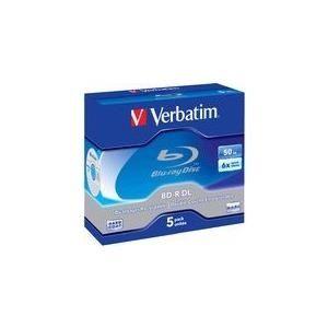 Disco Blu-ray Gravável VERBATIM 43748 (BD-R DL - 50GB - 6x - Pack de 5)