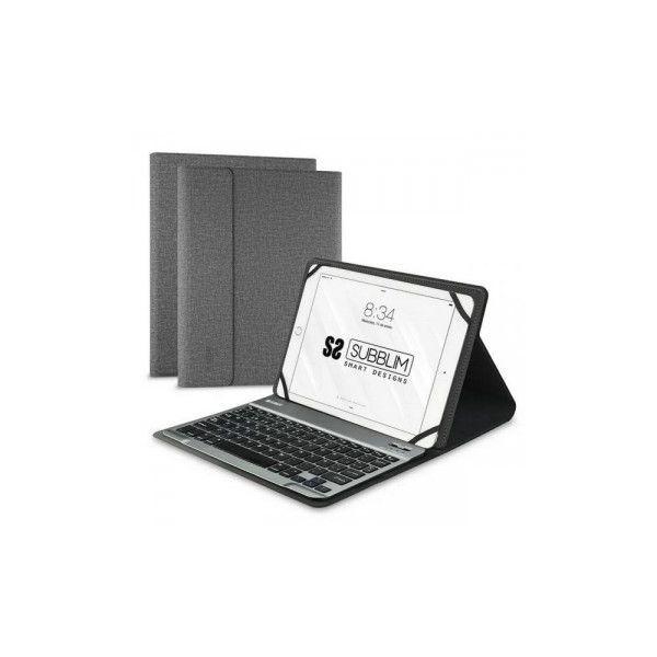 Capa com Teclado SUBBLIM Keytab Pro (Bluetooth - 10,1" - Layout ES - Cinzento) — miniatura 2