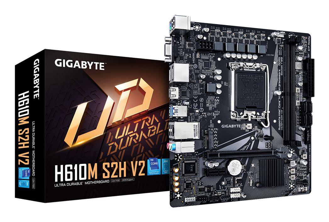 Placa Base GIGABYTE H610M S2H V2 (LGA 1700 - micro ATX - Intel HD Graphics - Preto)