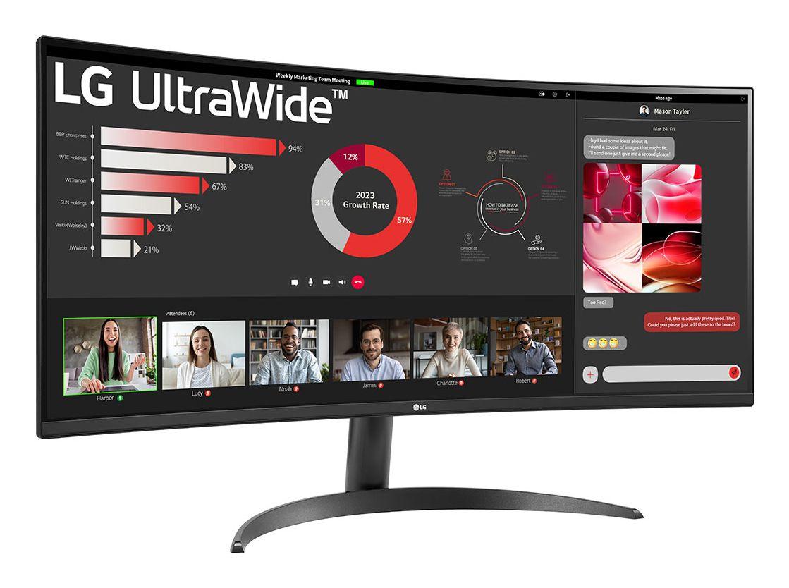 Monitor LG 34WR50QK-B (34" - VA - 100 Hz - Preto) — miniatura 3