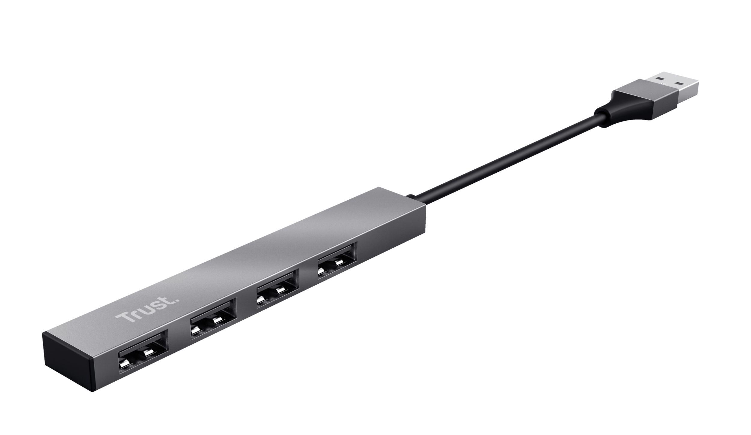 Hub USB TRUST Halyx 23786 (0,1 m - USB-A - notebook, computador - Alumínio) — miniatura 2