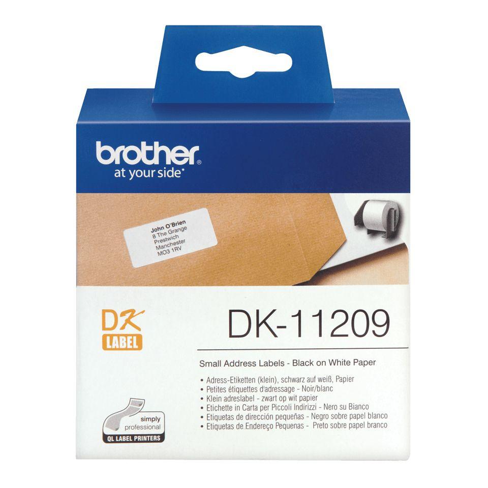 Etiquetas Autocolantes BROTHER DK-11209 (800 unidades - Preto sobre Branco), miniatura 2