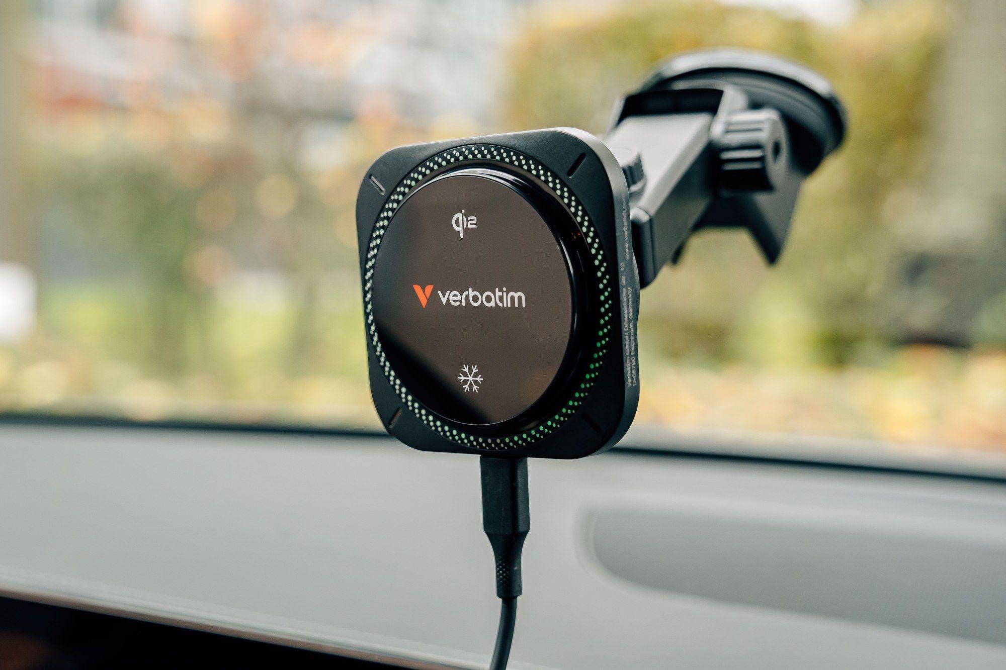 Carregador Sem Fios para Automóvel VERBATIM Charge 'n' Drive CND-01 (Smartphones Android e iOS - USB-C - Preto), miniatura 5