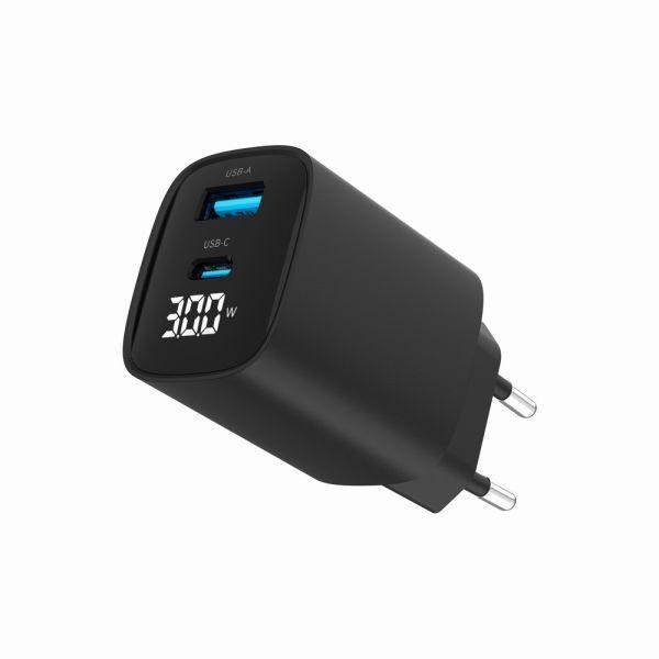 Carregador Rápido USB GEMBIRD TA-UC-PDQC30LCD-BK-01 (30 W - Até 30 W - Preto), miniatura 2
