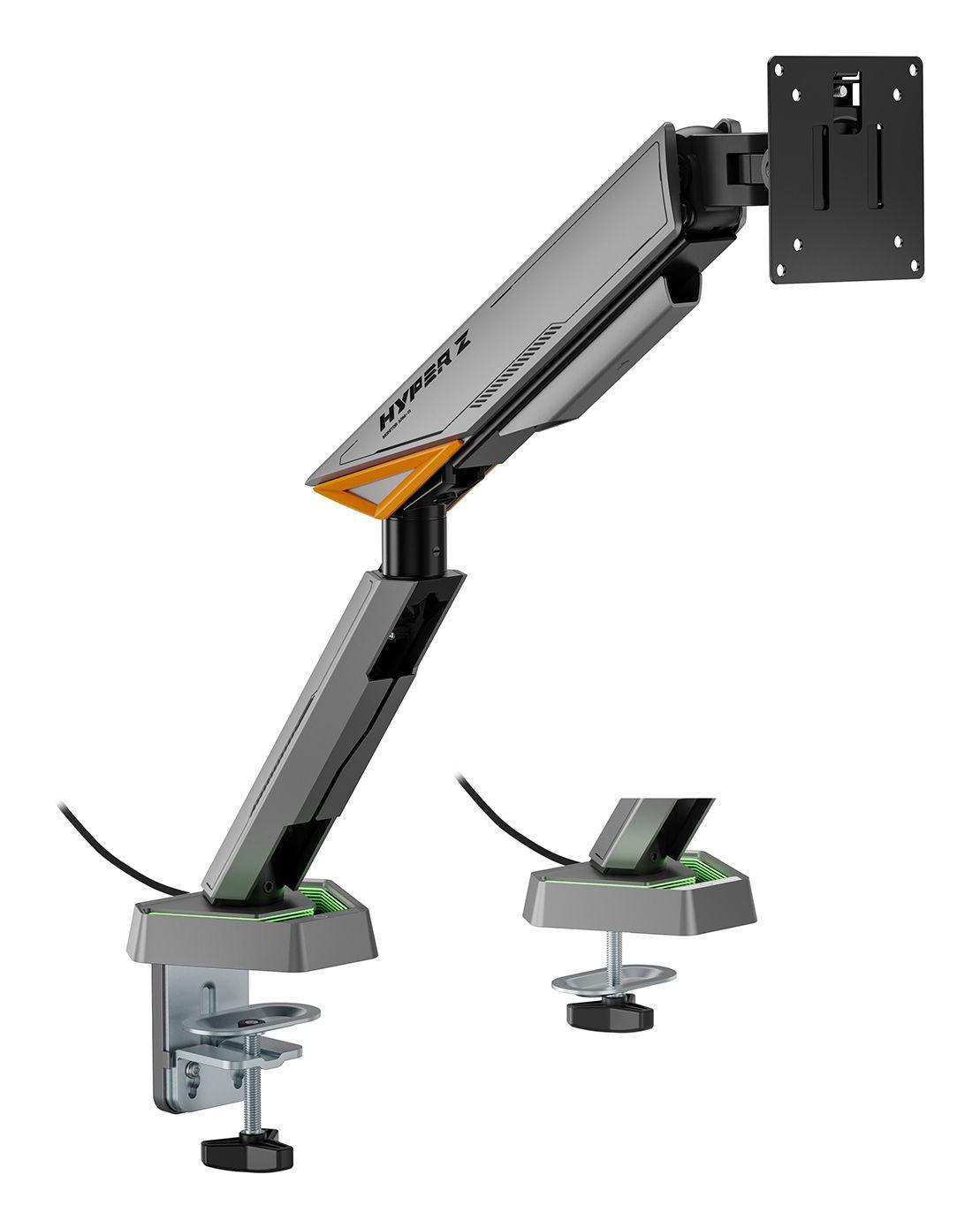 Suporte de Secretária para Monitor AISENS DT49TSRRGB-347 (100 x 100 mm - 75 x 75 mm - 124,5 cm - Preto e Cinzento)