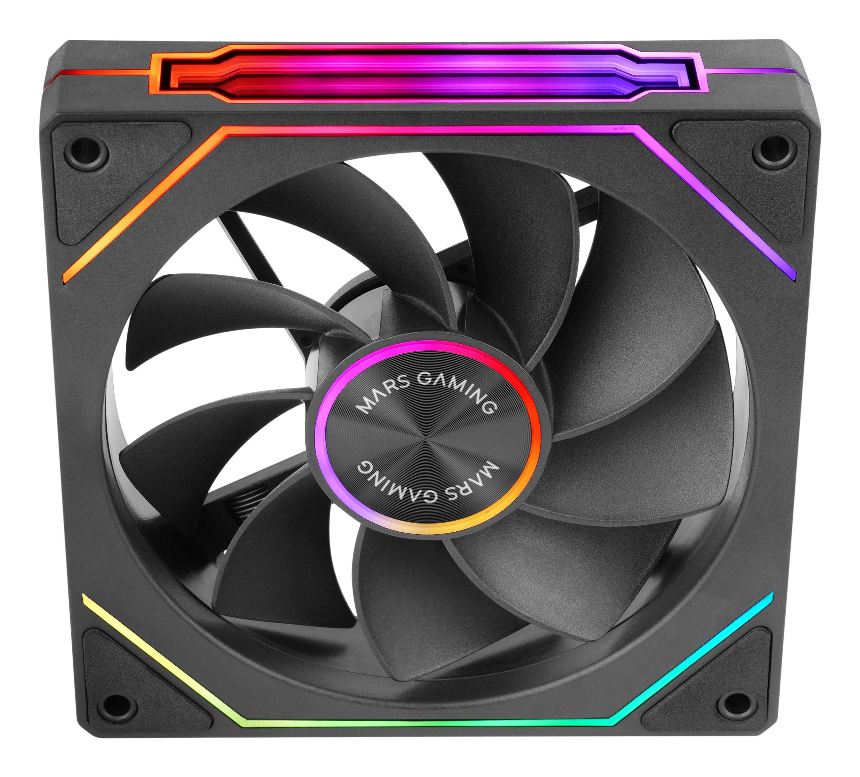 Kit de 3 Ventoinhas MARS GAMING MF-LINKFINITYKIT2R (Preto) — miniatura 6