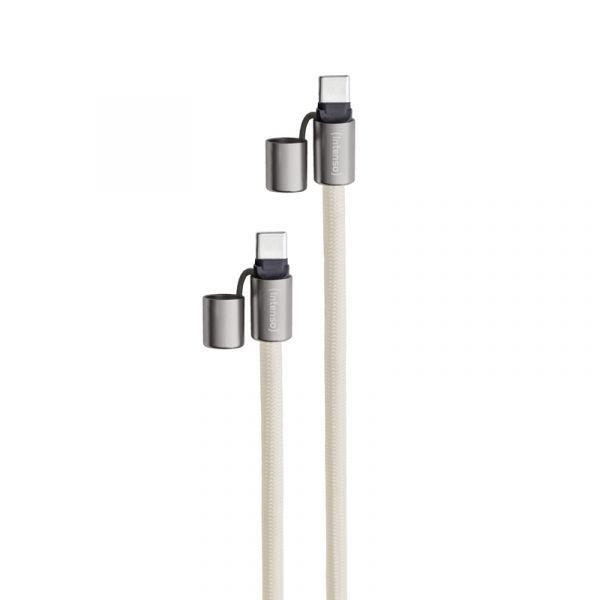 Cabo USB-C para USB-C INTENSO Lanyard (1,65 m - USB-C - Bege) — miniatura 4