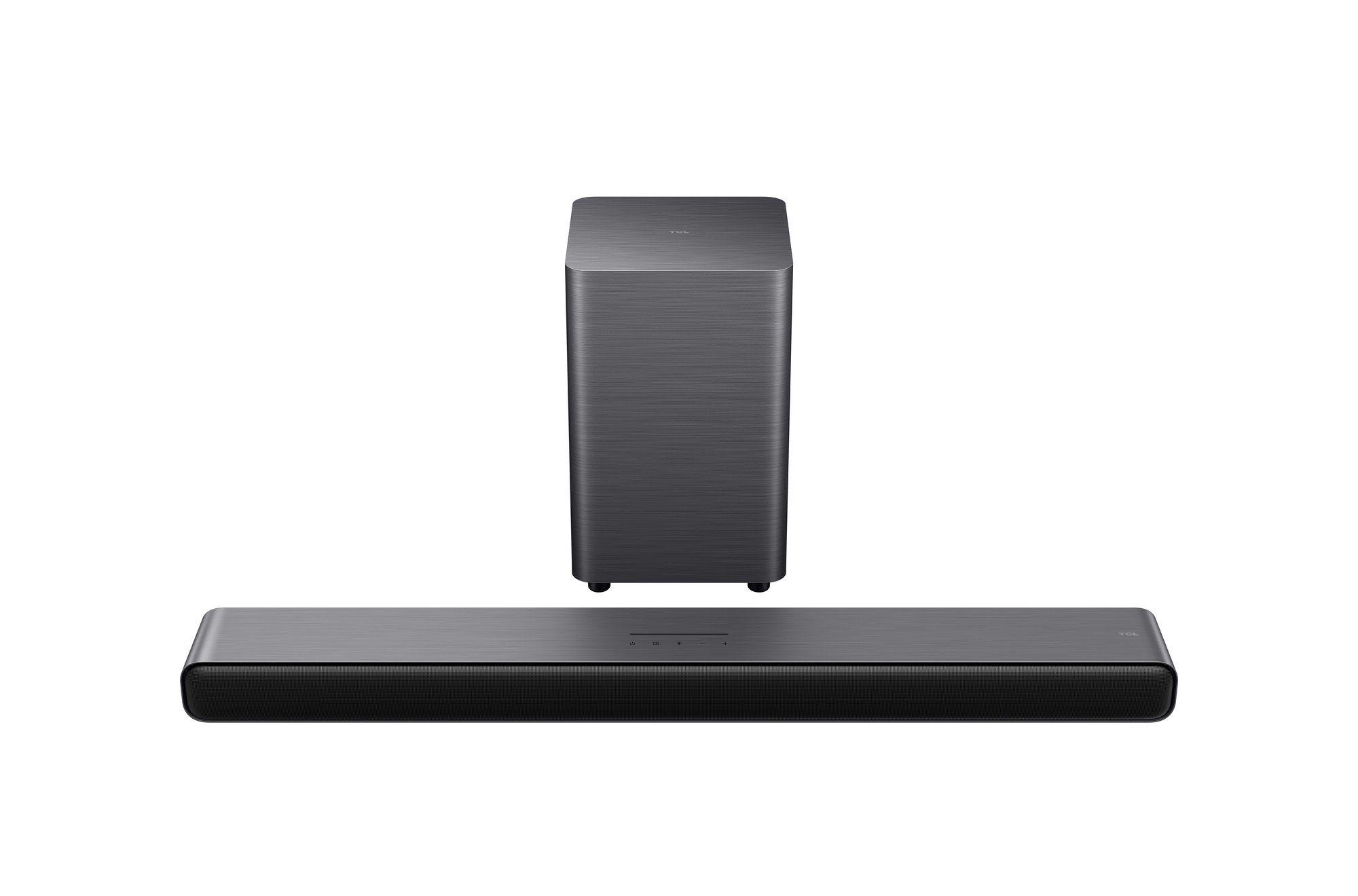 Barra de Som TCL S55HE (60 W - Com fios e sem fios - Titânio)