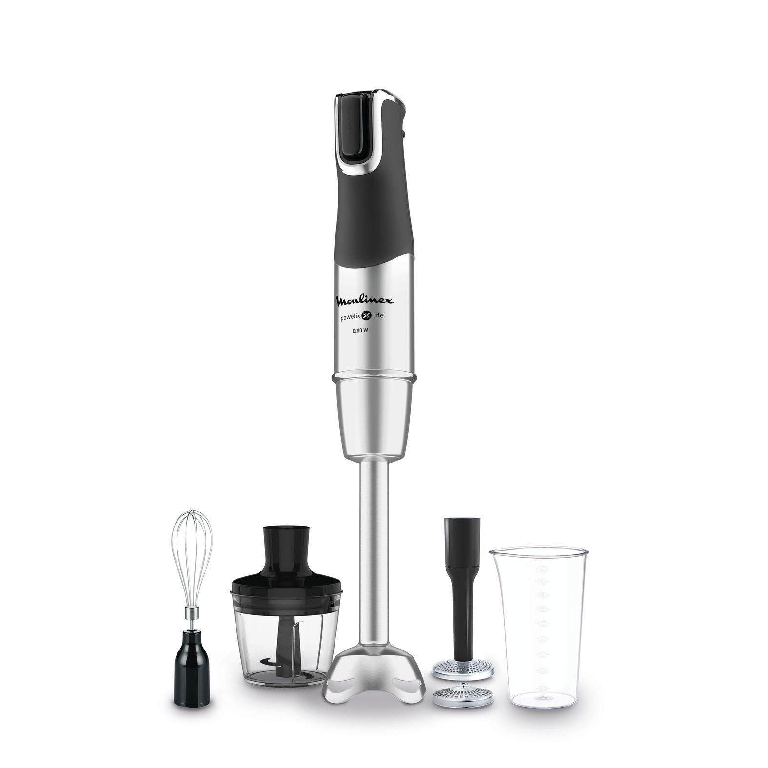 Varinha Mágica MOULINEX Infiny Force Pro DD95HD10 (1200 W - Altura 9,8 cm - Preto e Inox)