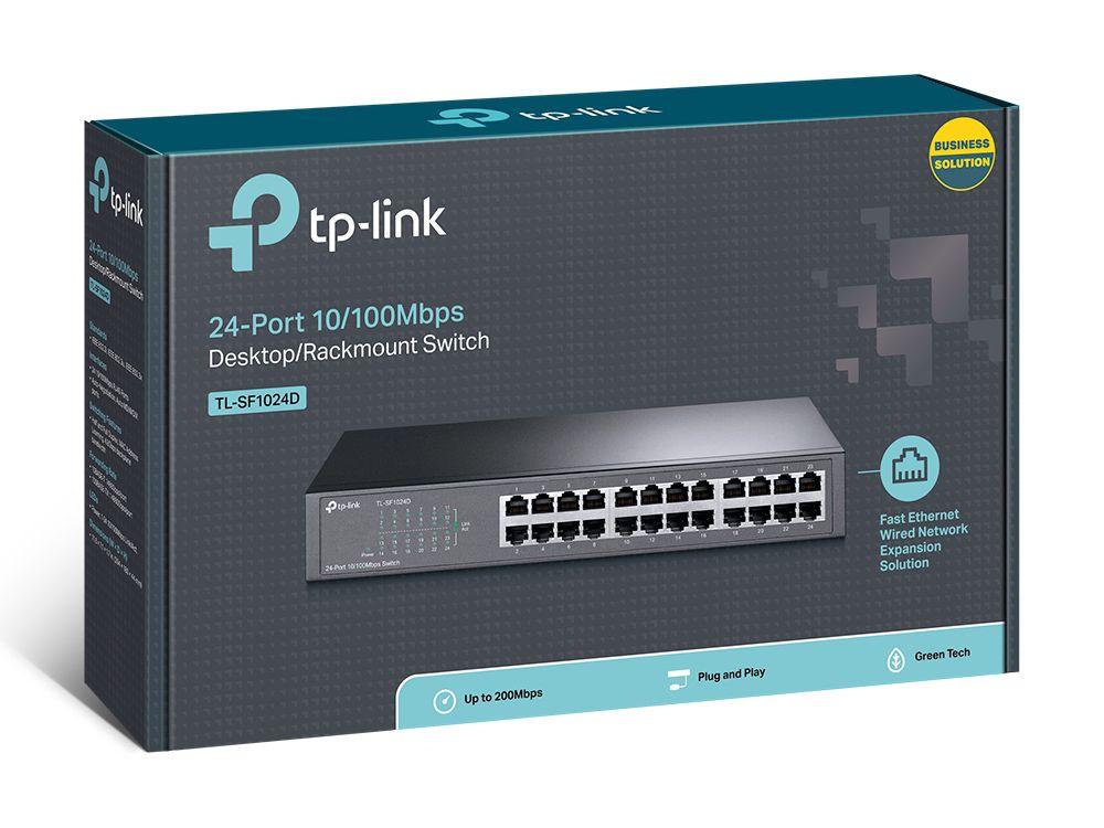 Switch de Rede TP-LINK TL-SF1024D (Fast Ethernet - 2 MB - 4,8 Gbit/s - Cinzento), miniatura 4