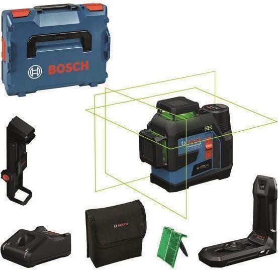 Nível Laser de Linhas BOSCH GLL 12V-100-33 CG Professional (12 V - Bateria - Ião-lítio - Preto e Verde)