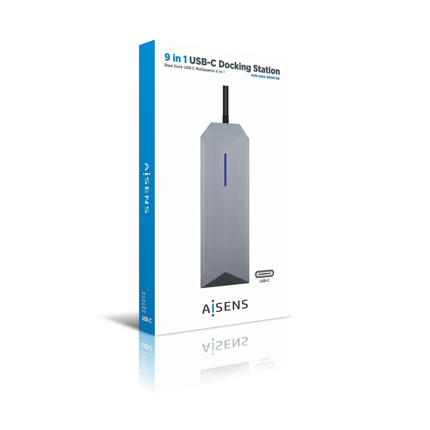 Estação de Acoplamento AISENS ASUC-9P001-GR (Thunderbolt 3 - Cinzento) — miniatura 6