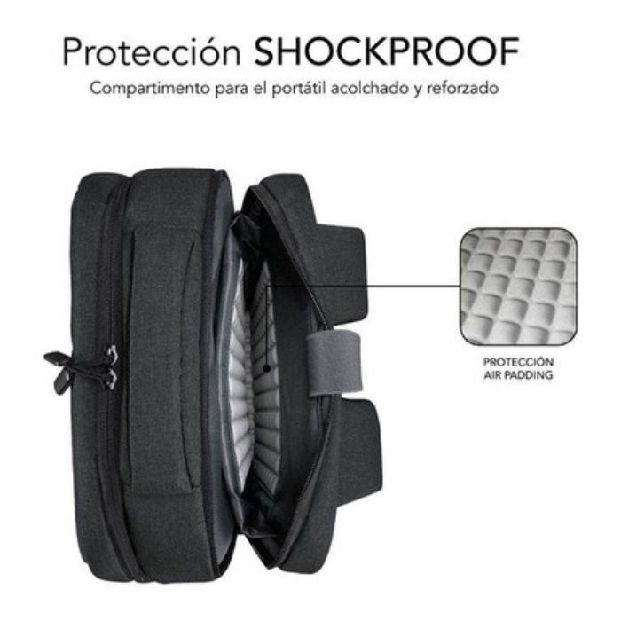 Mochila SUBBLIM Traveller Airpadding (Poliéster - 15,6" - Altura 41 cm - Cinzento), miniatura 5