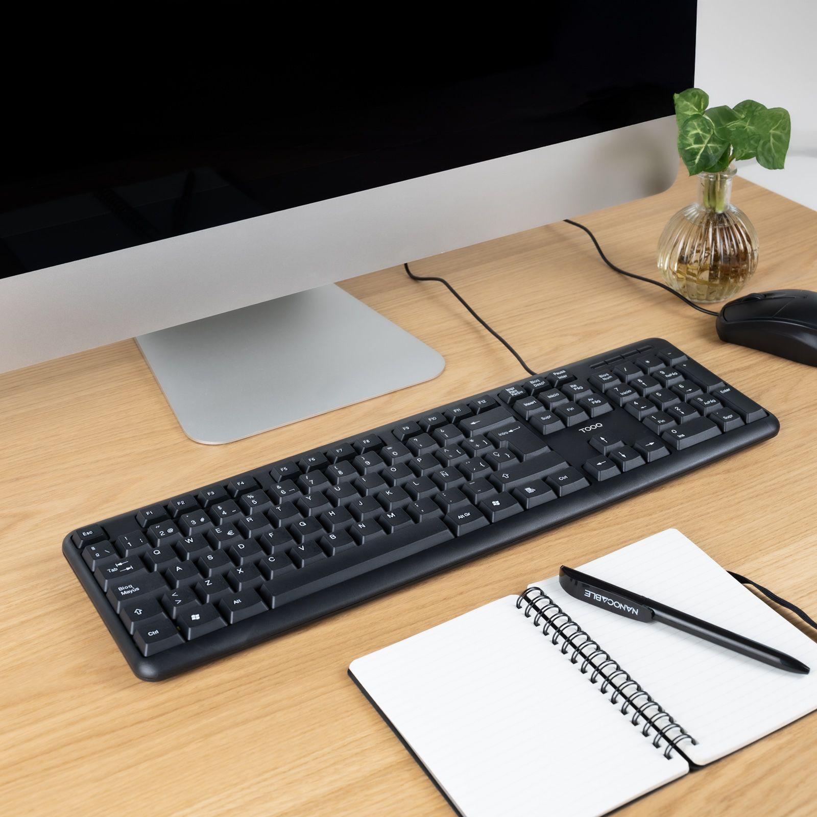 Teclado TOOQ TQK-2002-B (Interruptor de membrana - USB - Com fios - Preto) — miniatura 3