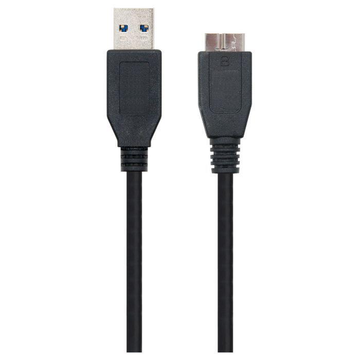 Cabo USB Tipo A para Micro-USB B EWENT EC1015 (1 m - USB Tipo A, macho - Micro-USB B, macho - Preto), miniatura 2