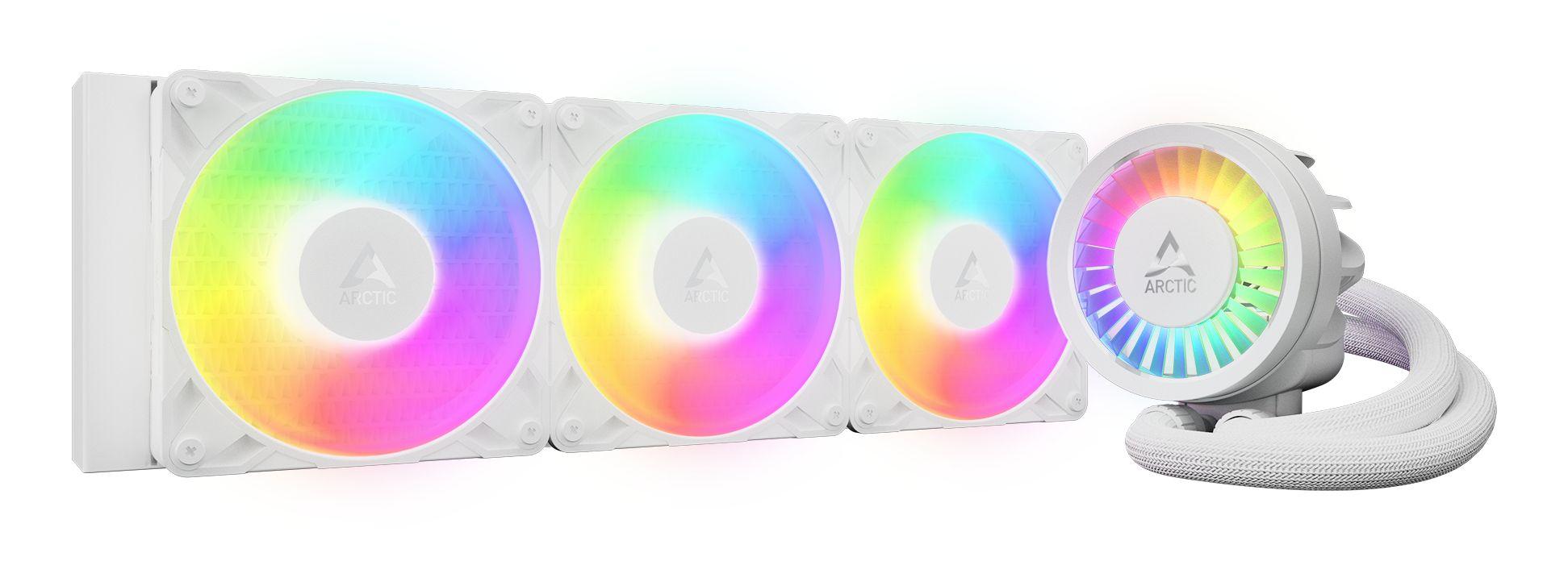 Sistema de Refrigeração Líquida ARCTIC Liquid Freezer III Pro 360 A-RGB (120 mm - 3 ventoinhas - 3000 RPM - Branco)