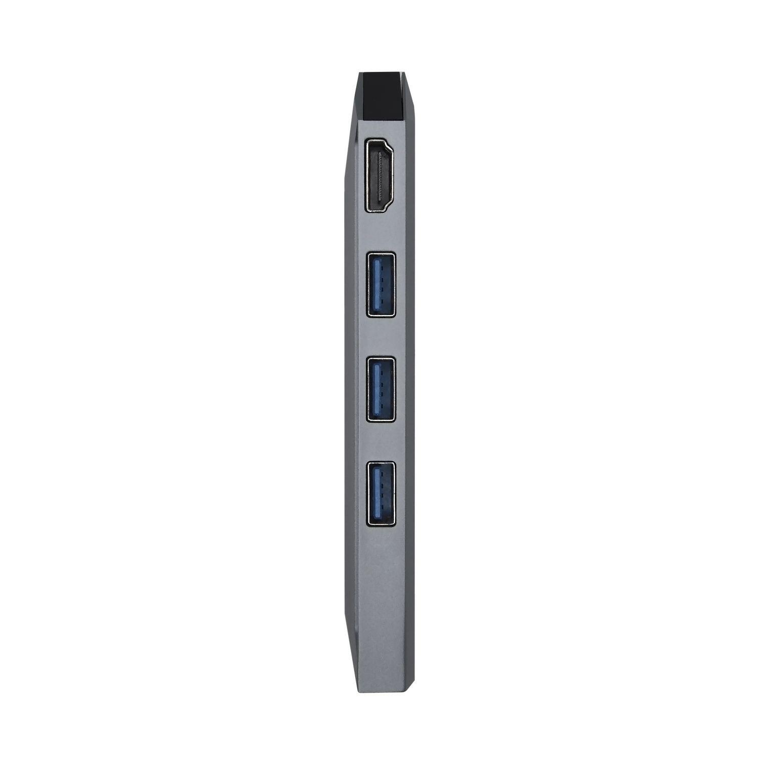Dock USB-C AISENS ASUC-8P004-GR (0,15 m - Cinzento), miniatura 3