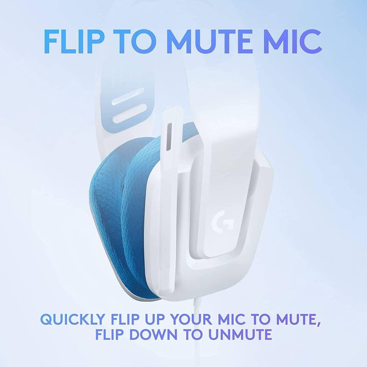 Headset Gaming LOGITECH G335 (Binaural - Com fios - 4 cm - Branco), miniatura 2