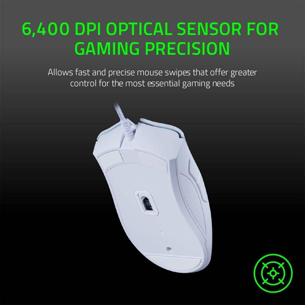 Rato RAZER DeathAdder Essential (Mão direita - 6400 DPI - Ótico - Branco) — miniatura 3