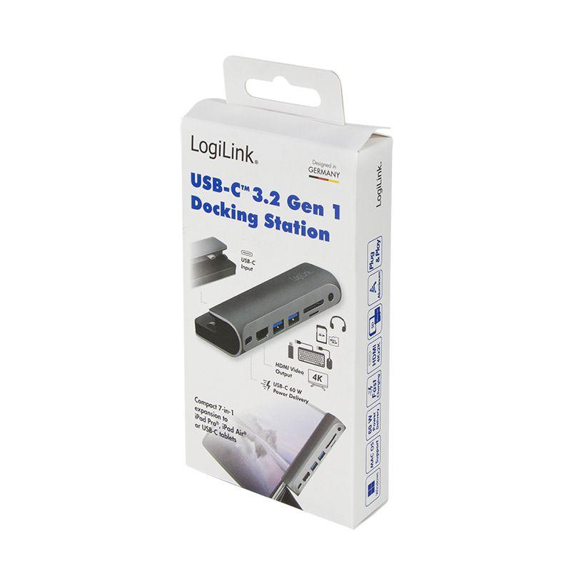 Hub USB-C LOGILINK UA0385 (Android, iOS - Preto e Prateado), miniatura 9