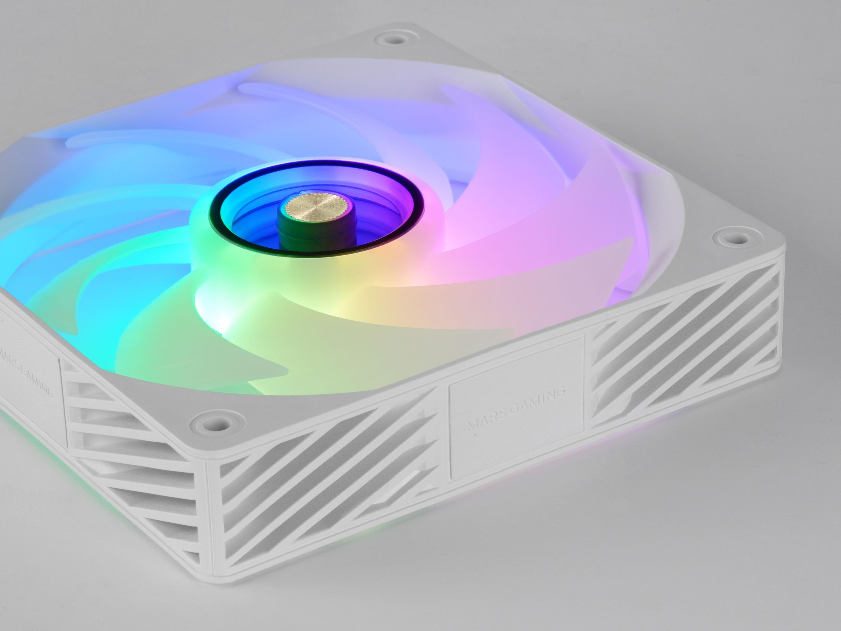 Kit de Ventoinhas MARS GAMING MF-SI4KIT (Branco), miniatura 6