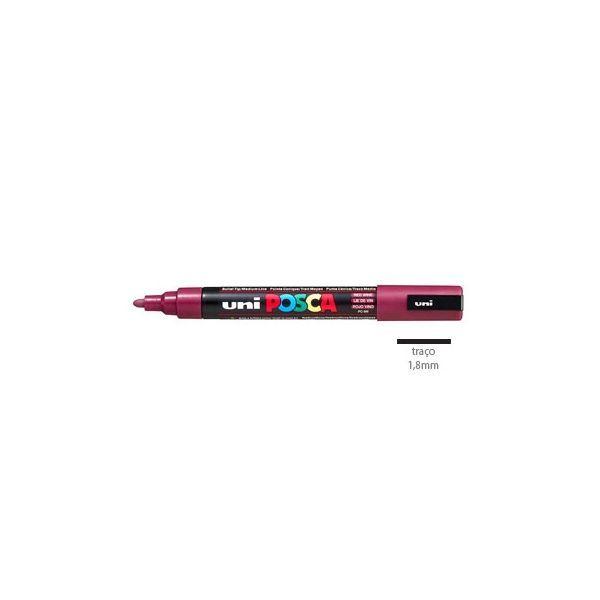 Marcador de Pintura POSCA PC-5M (Plástico - Vinho Tinto), miniatura 2