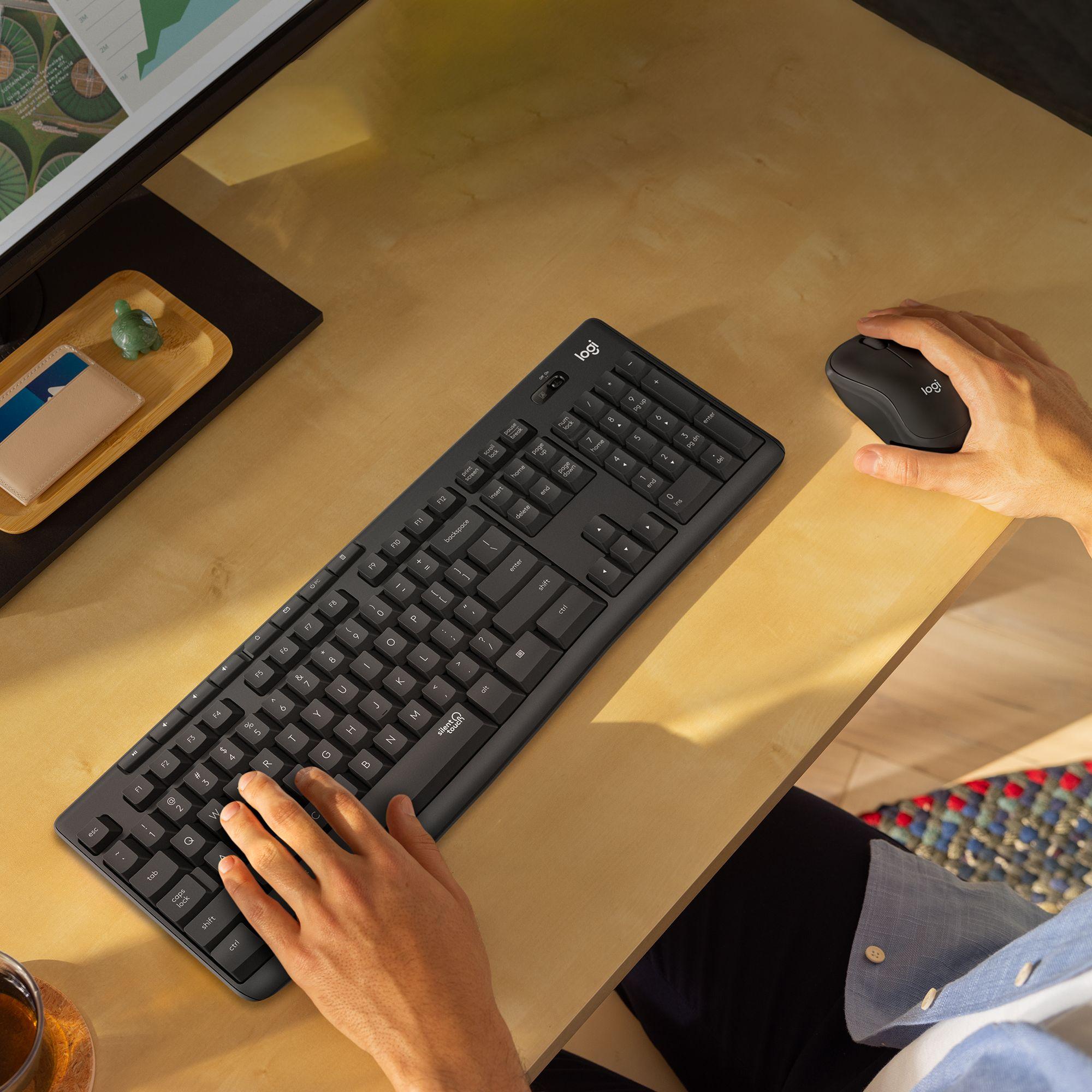 Teclado e Rato LOGITECH MK295 Silent (Suíço - Em linha reta - RF Wireless - Grafite) — miniatura 10