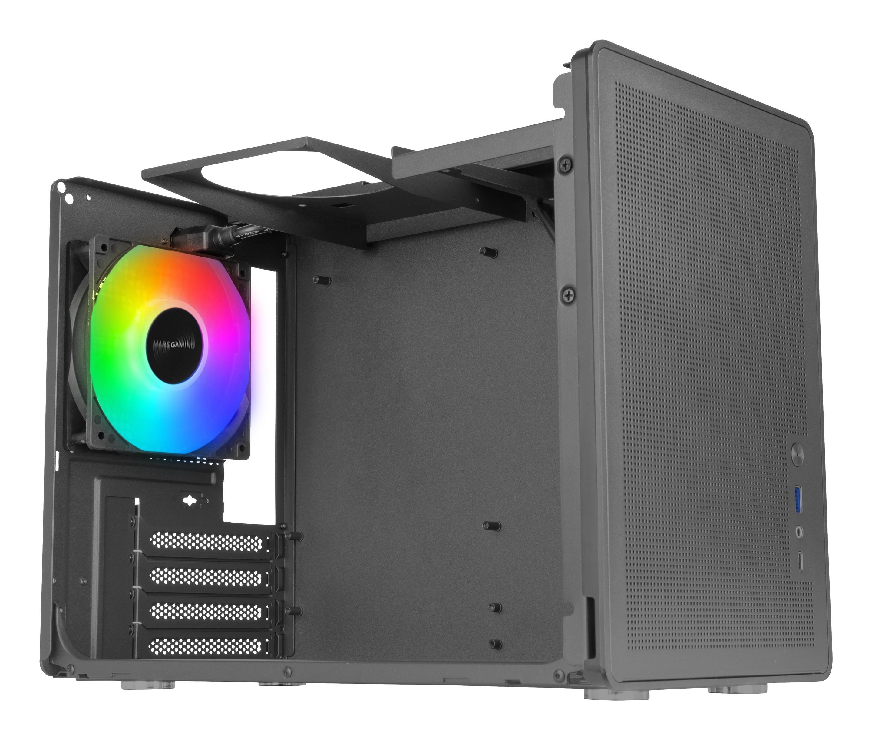 Caixa Micro-ATX MARS GAMING MC-XPS (micro ATX, Mini-ITX - Mini Tower - Micro-ATX, Mini-ITX - Preto) — miniatura 4