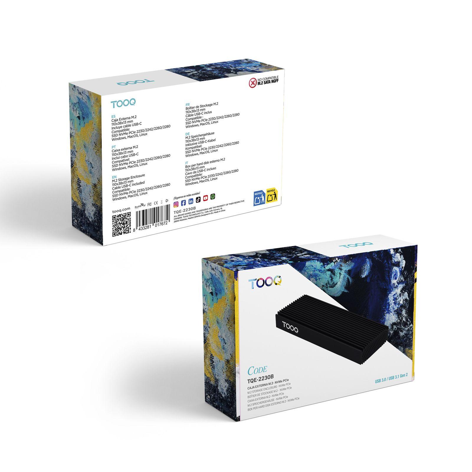 Caixa Externa M.2 NVMe TOOQ TQE-2230B (8 TB - M.2 - PCI Express NVMe - Preto) — miniatura 9
