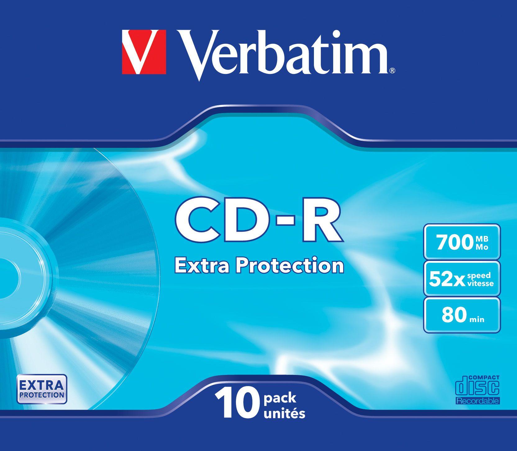 CD-R VERBATIM (700 MB - 52x - 10 unidades)